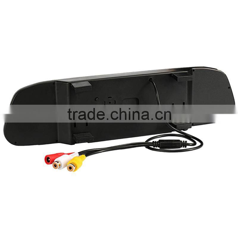 Car Reverse Backup Radar with 4 Parking Sensors+4.3" Car Mirror Monitor +Waterproof car Camera