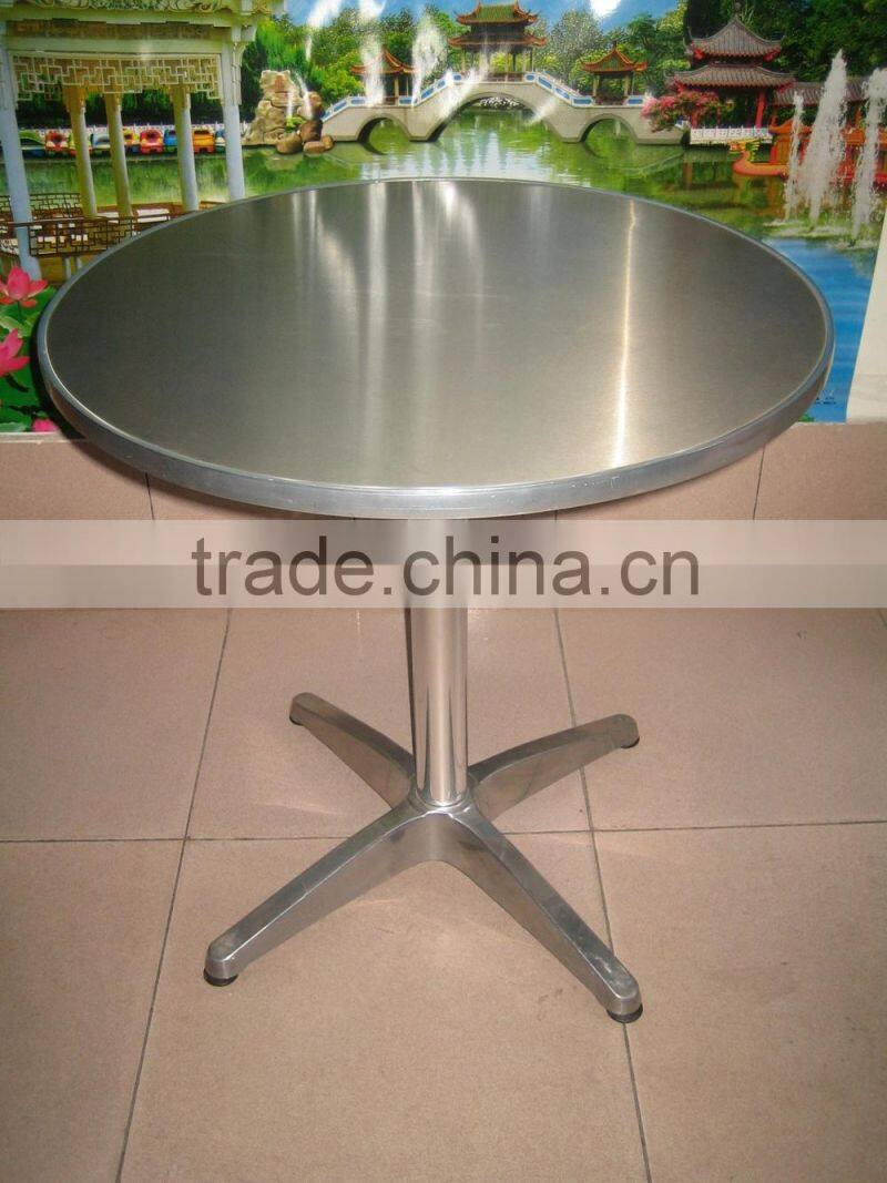 Outdoor dining table anti-rust stainless steel round/square table top T11