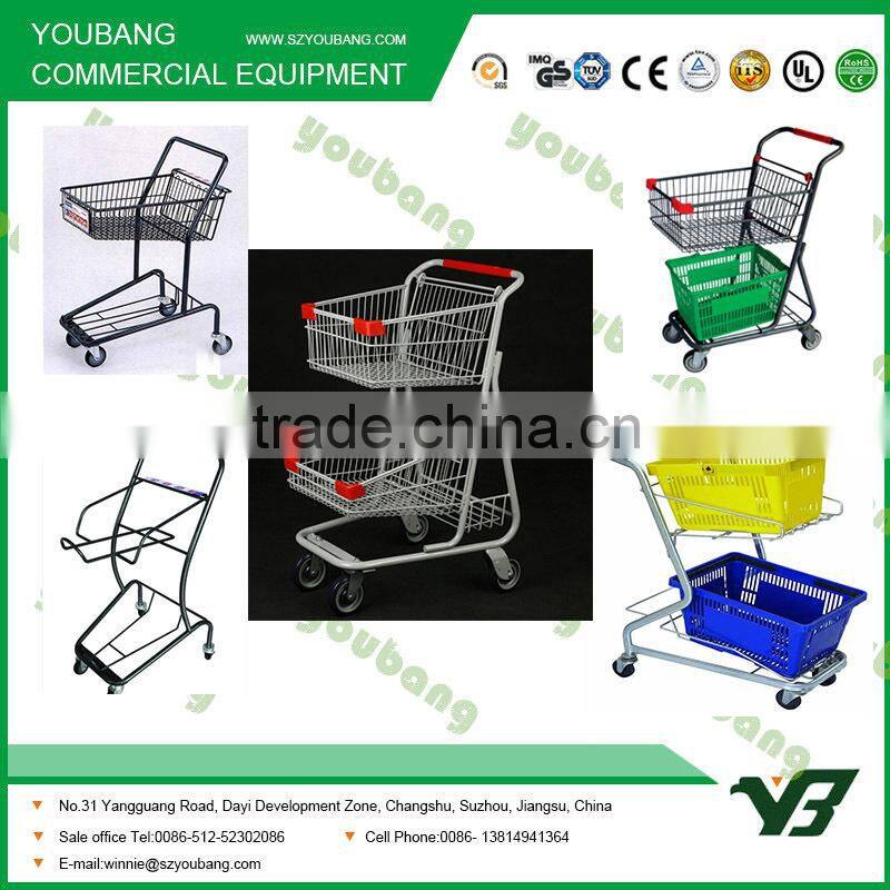 2015Hot Sale! Two Handle Metal Wire Shopping Basket