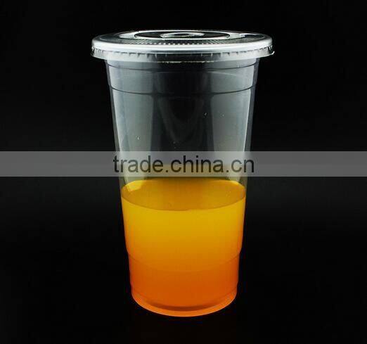 China-made clear transparent disposable PP PET plastic cup with lid