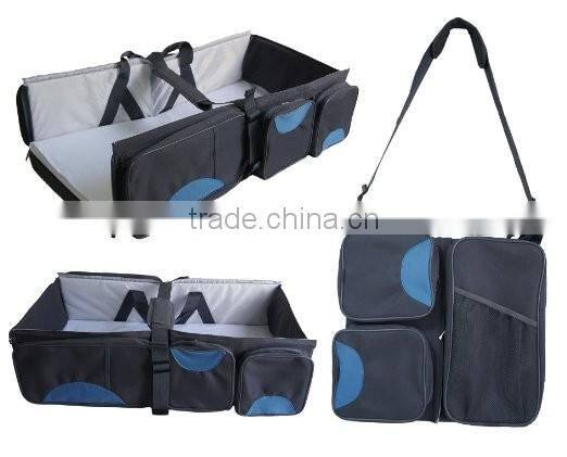 2016 New multifunction mother bag portable folding travel cot Baby Crib