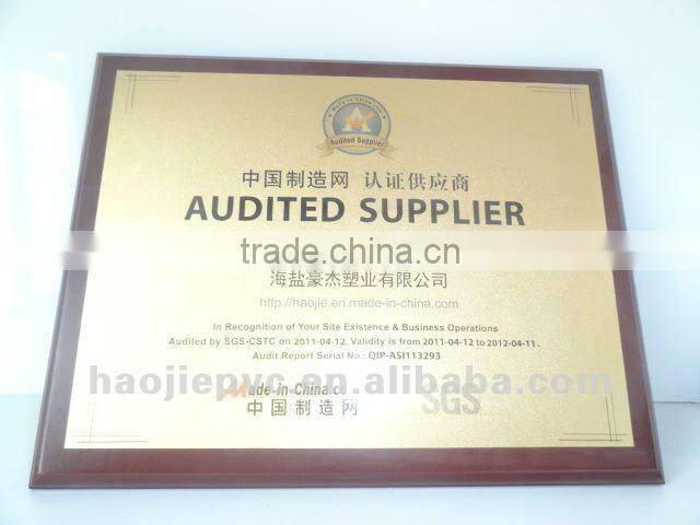 White clear plastic laminated wall panel