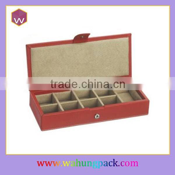 New Design Leatherette Paper Cufflink Box Popular Craft Packaging Box For Cufflinks