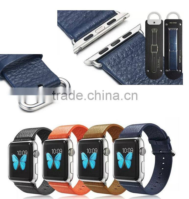 G-Case leather classic pin buckle strap for iwatch