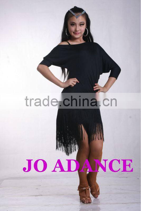 Latin dance dress dress Latin dance skirt Fringed dress dance dress Tights