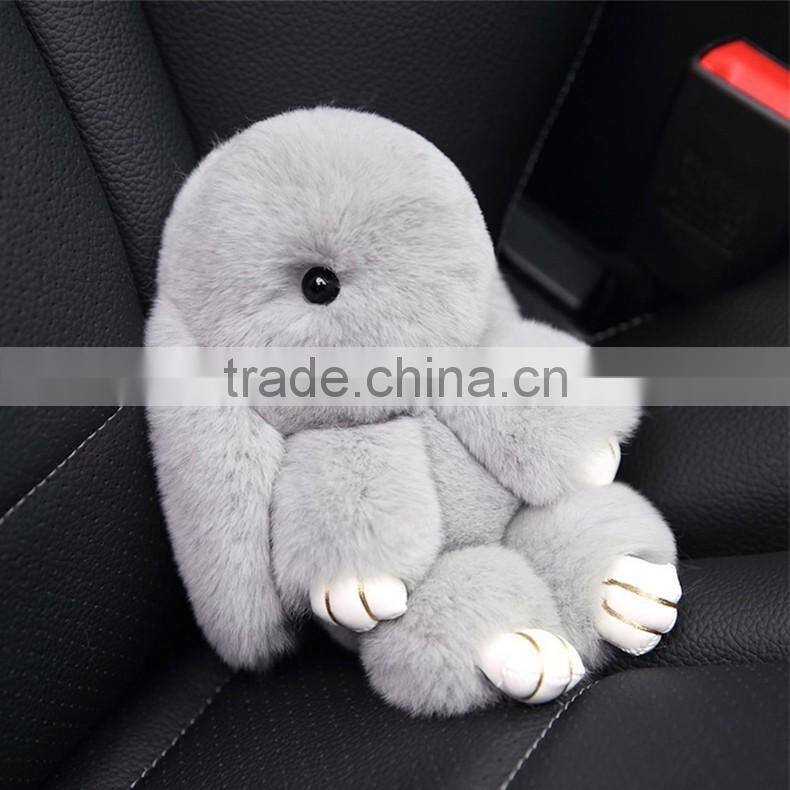 fashion rabbit fur pendant colorful rabbit animal rabbit fur accessory bag charm