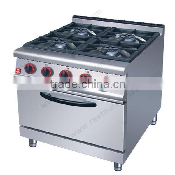 Guangzhou Stainless Steel Freestanding 4 Burner gas cooker with oven