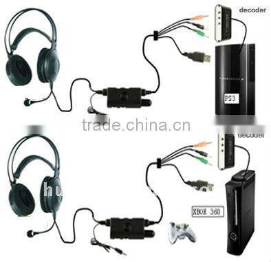 5.1 channel game headset for xbox360/ps3/pc