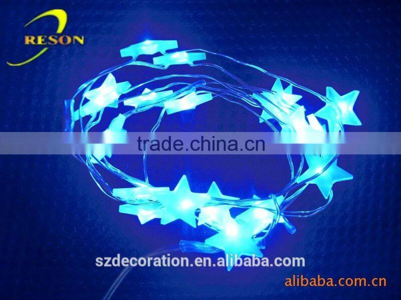 RS-WL003 Yellow star LED Christmas Light LED copper wire lights