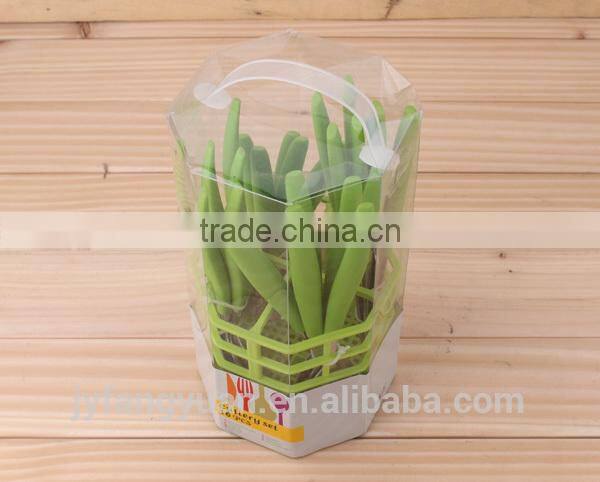 Hot sale popular colorful handle high quality travel cutlery set