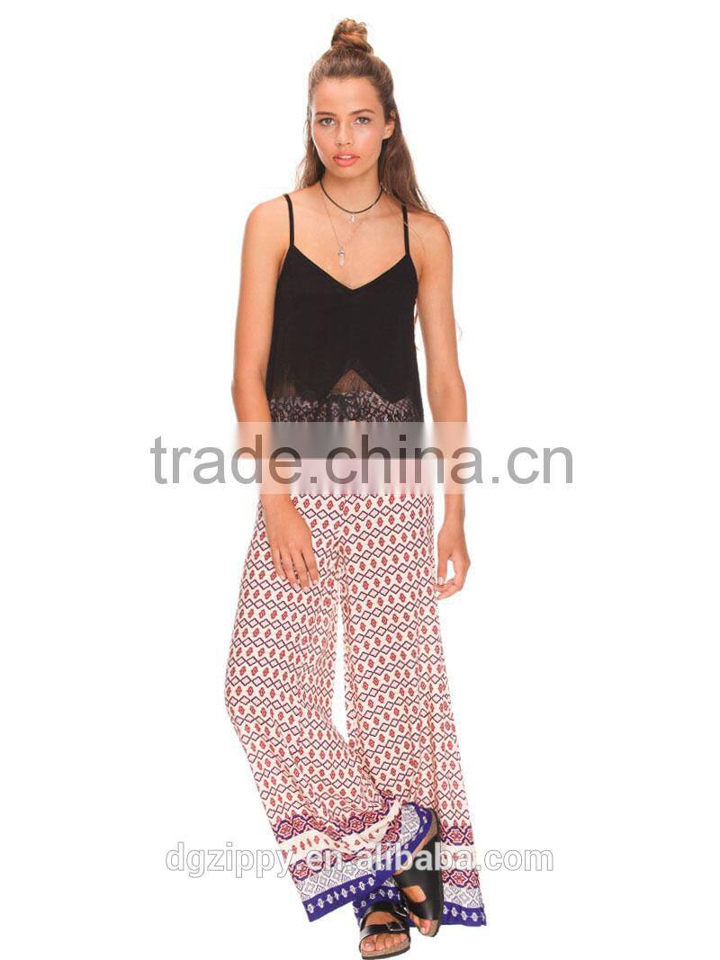 High fashion women clothing loose fit beach wear plus size women palazzo pants