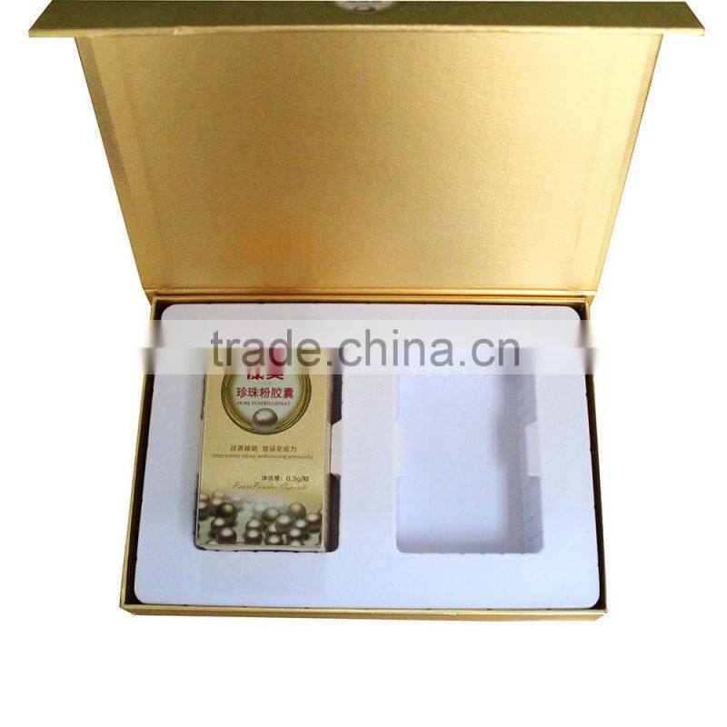 Custom embossed cardboard gift box magnetic flip