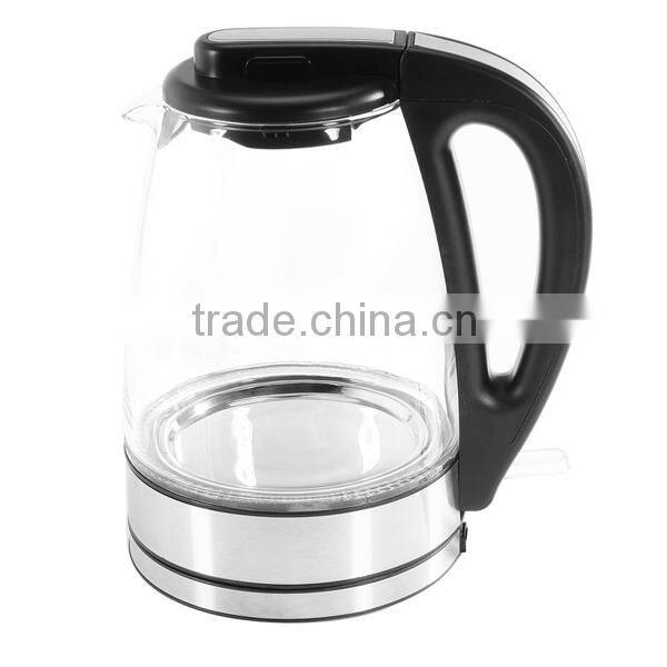 1.7L cordless glass electric kettle