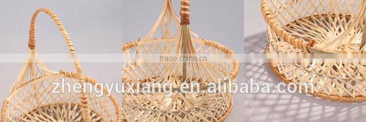 Handwoven bamboo fruits vegetables hanging basket