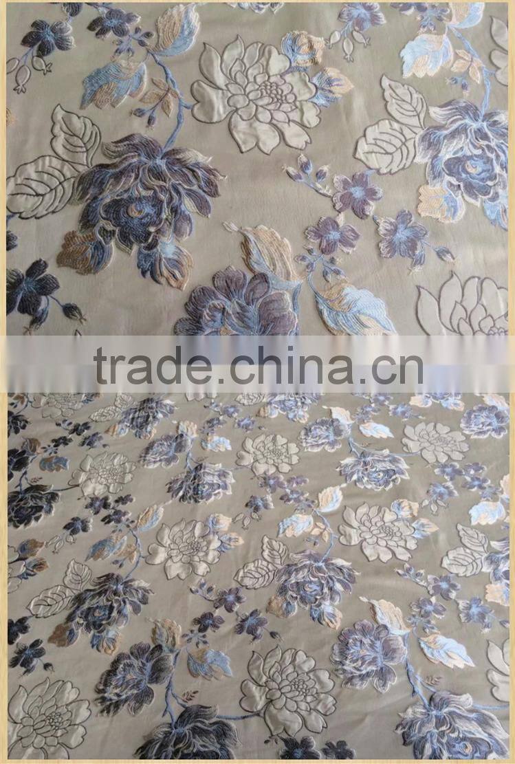 Fancy luxury heavy jacquard polyester fabric for classic sofa cover, cushion, bedding