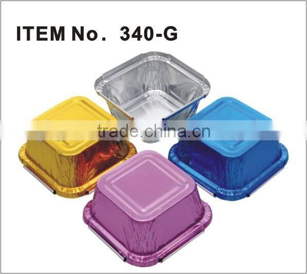 foil containers square small aluminium foil pudding cup square pudding cup with lid