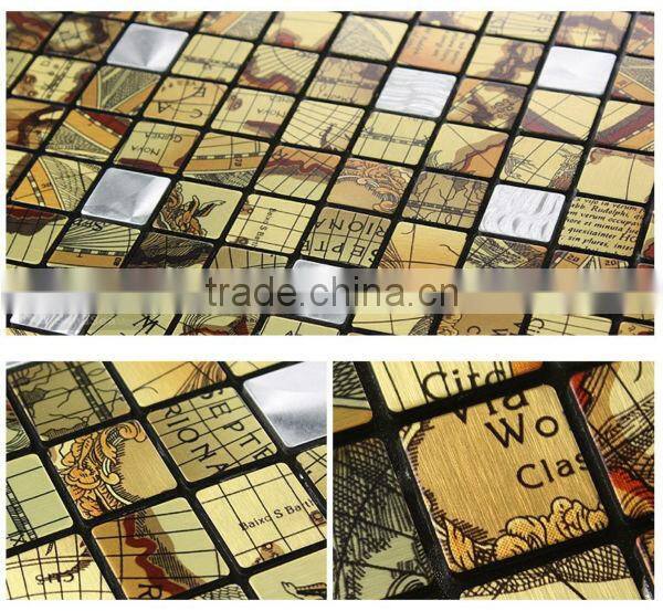 2013 new style self adhesive aluminium mosaic tiles