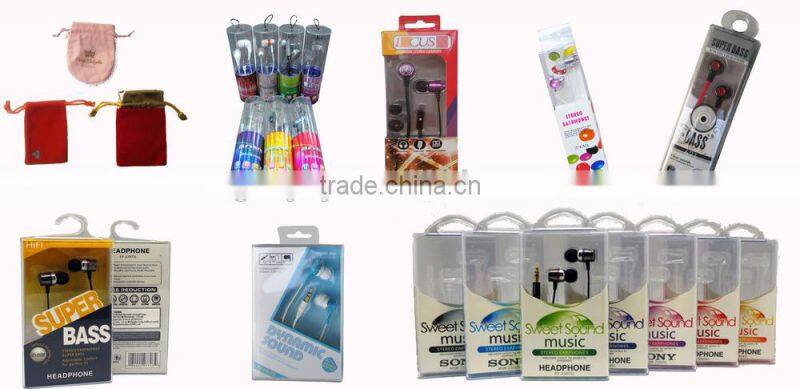 cheap Hot sell stereo earphone handfree with different plug