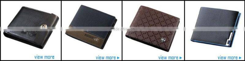 New Brand Leather Purse ID Credit Card Holder Bifold Zipper Long Mens Wallet