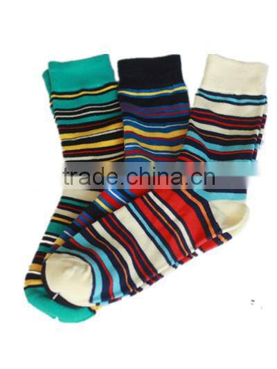 Women's colorful strips cotton socks happy socks