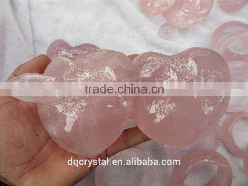 rose quartz heart and arrow crystal heart for sale