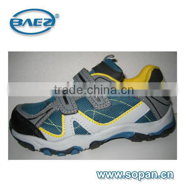 2016 good quality low cut pu mesh tpr out sole children hiking shoes new