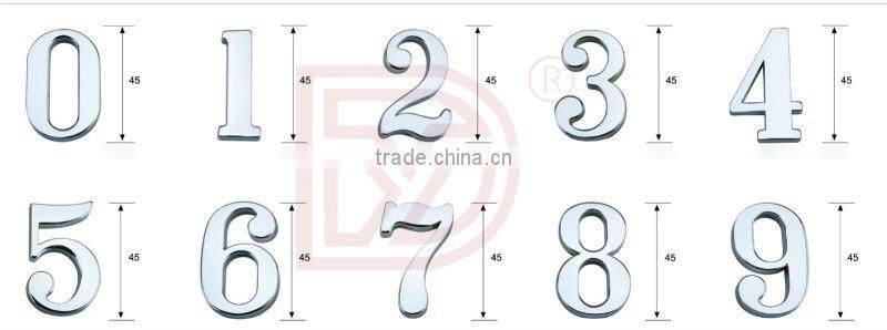 Lacy zinc alloy doorplate/house number plate
