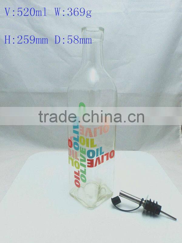 520ml glass oil vinegar bottle,oil dispenser
