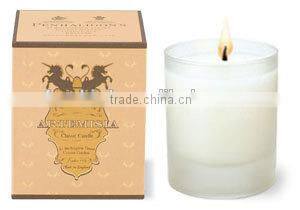 Luxury Natural Soy Candle in high end glass jar with cardboard box