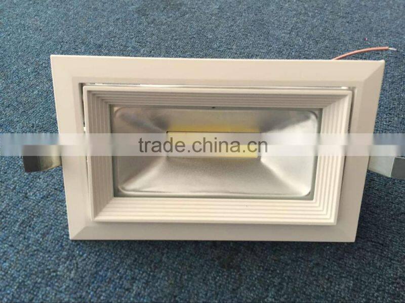110v/230v 3 years warranty rotatable cob led square downlight 30w