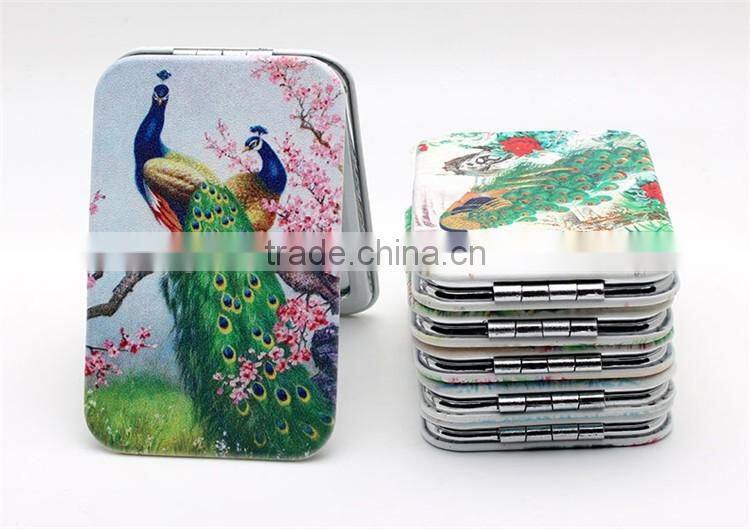 Epoxy dome rectangle pocket mirror