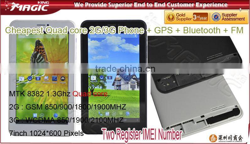 Newest Quad core 7 inch tablet pc with hot sex vedio support 3G phone function