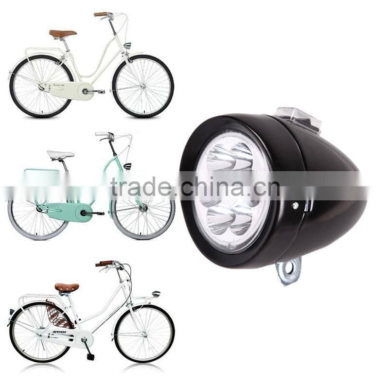 New Waterproof Bike Retro Bicycle Bike Accessory Front Light Bracket Vintage 6LED Headlight Safety Bicycle Lights