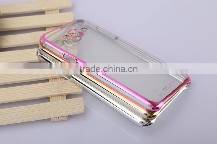 Ultra Thin Electroplating Transparent Soft TPU Phone Back Cover for Samsung Galaxy j7