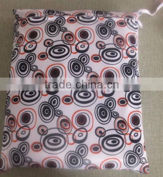 Waterproof PUL printed baby diaper one zipper one pocket Wet bag nappy bag