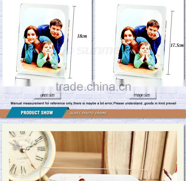 Sunmeta beautiful blank sublimation coated 180*130*10 heat press glass photo frame