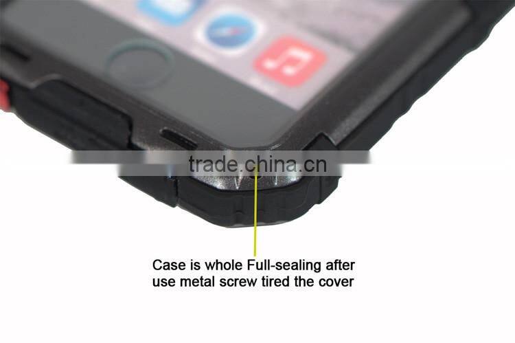 Wholesale Gold Anti Shock Dustproof Case for iPhone 6 6S Hybrid Metallic TPU Waterproof Casing
