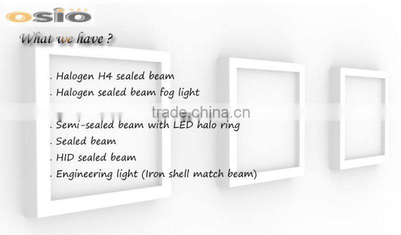 4' SQUARE 150 Fog Light 12V/24V Auto Halogen Crystal Sealed Beam H4