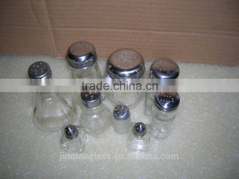 Different kinds of glass salt shaker