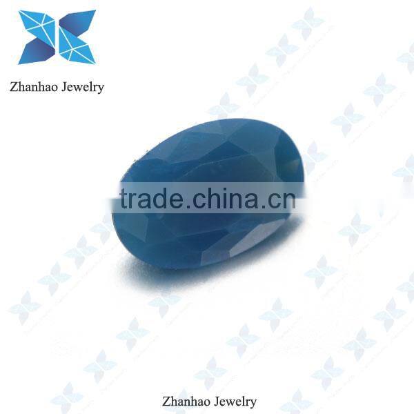 beautiful colored wax setting oval shape nano crystal glass stone