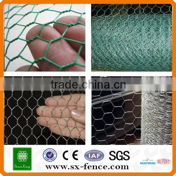 Galvanizedpvc coated chicken wire poultry mesh(ISO9001:2008 professional manufacturer)