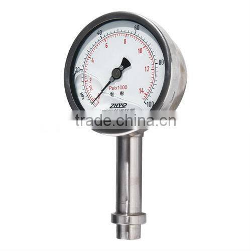 Flange diaphragm pressure gauge