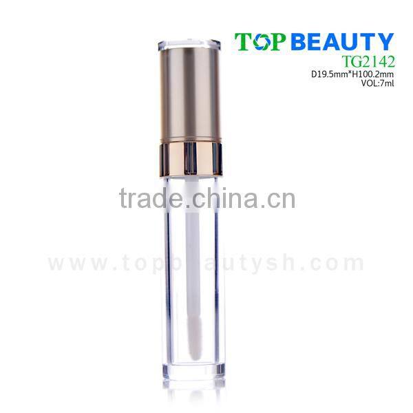 TG2142- 7ml Round Empty Clear Plastic Tube Lip Gloss