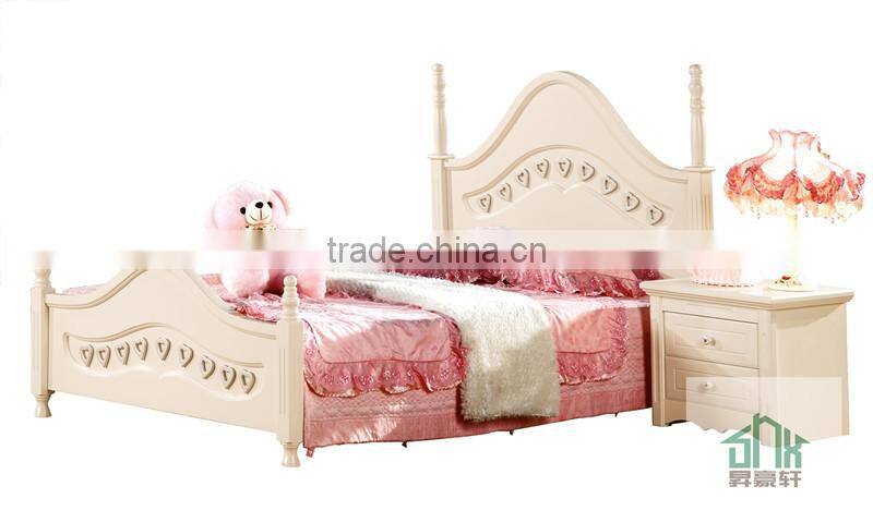 wooden single bed designs HA-817# wooden single bed with drawer models wood bed for kids