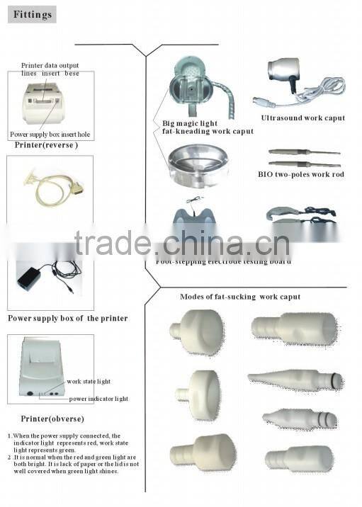 Body analyzer bio skin tightening instrument ultrasound fat dissolving machine
