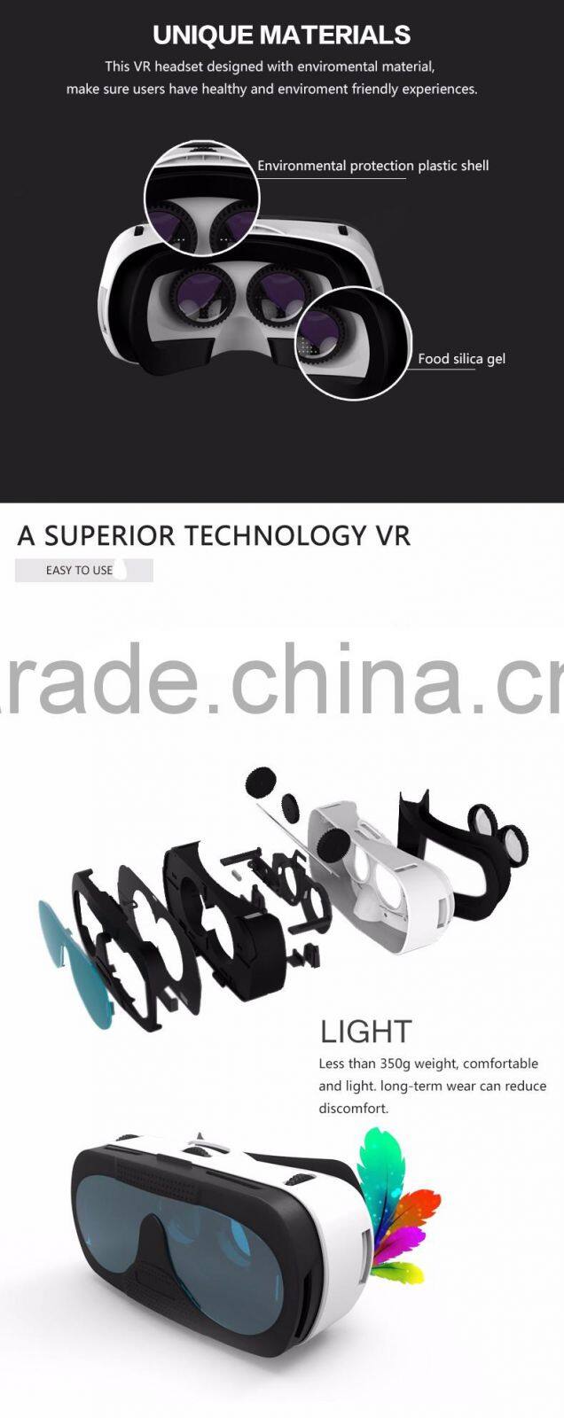 2016 HTOMT VR PARK V3 Portable VR Glasses 3D Virtual Reality Headset VR BOX Google