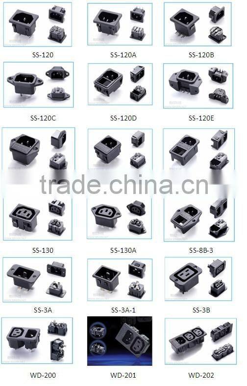 Snap in type copper socket 110v ac power socket