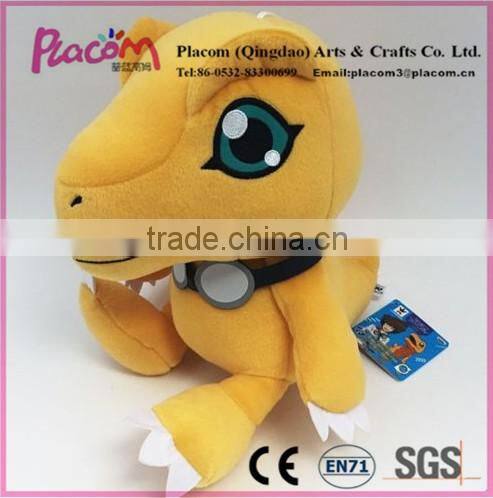 Cheap High-quality Cute Digimon Agumon with Goggle of Taichi Plush Toy Stuffed Animal Doll for Promotion
