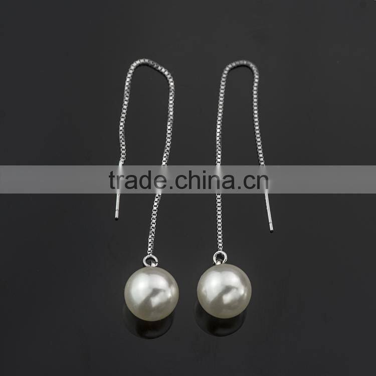 Fashionable jewelry big imitation pearl fashion earring jewellery long cartilage earrings for girls daily wear
