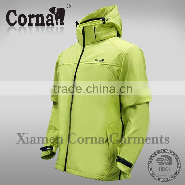 Latest fashion best men green polyester mesh lining winter hunting jackets